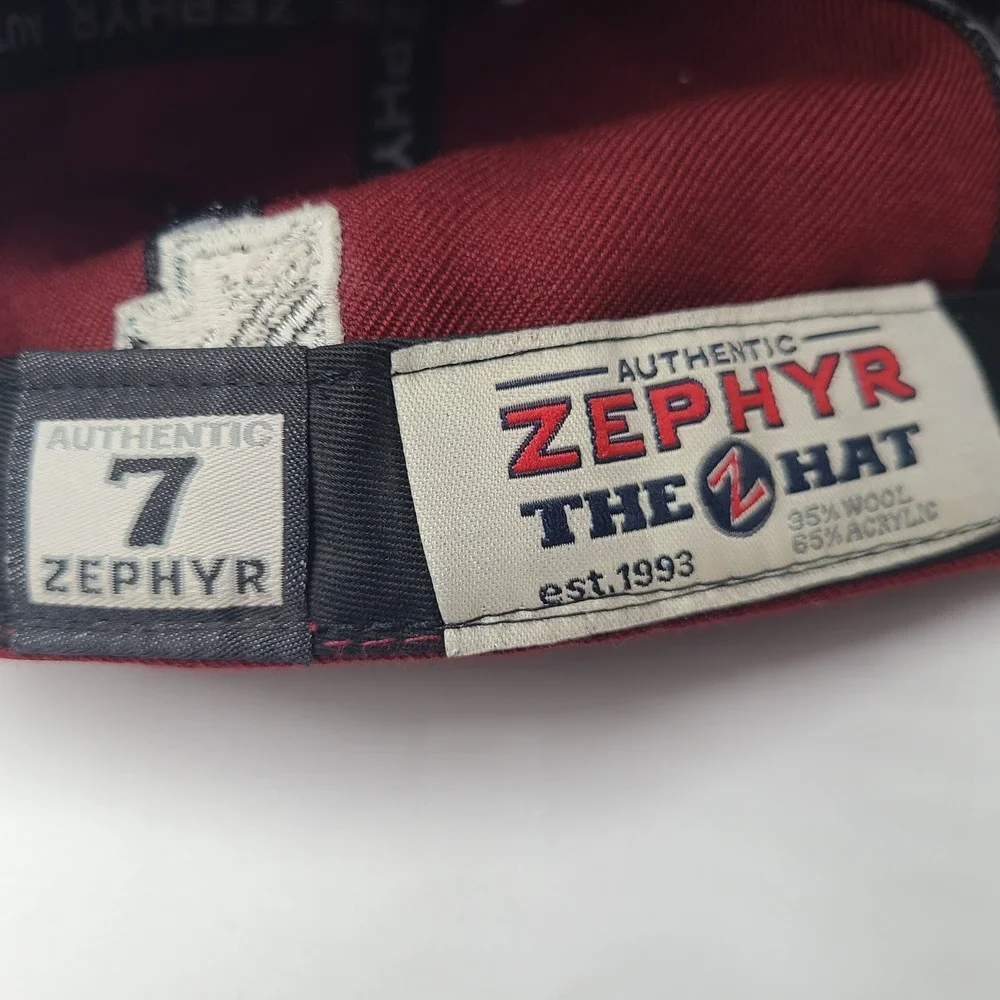 Utah Grizzlies Hat Fitted 7 Zephyr Maroon ECHL‎ AHL IHL Hockey Wool Blend Men